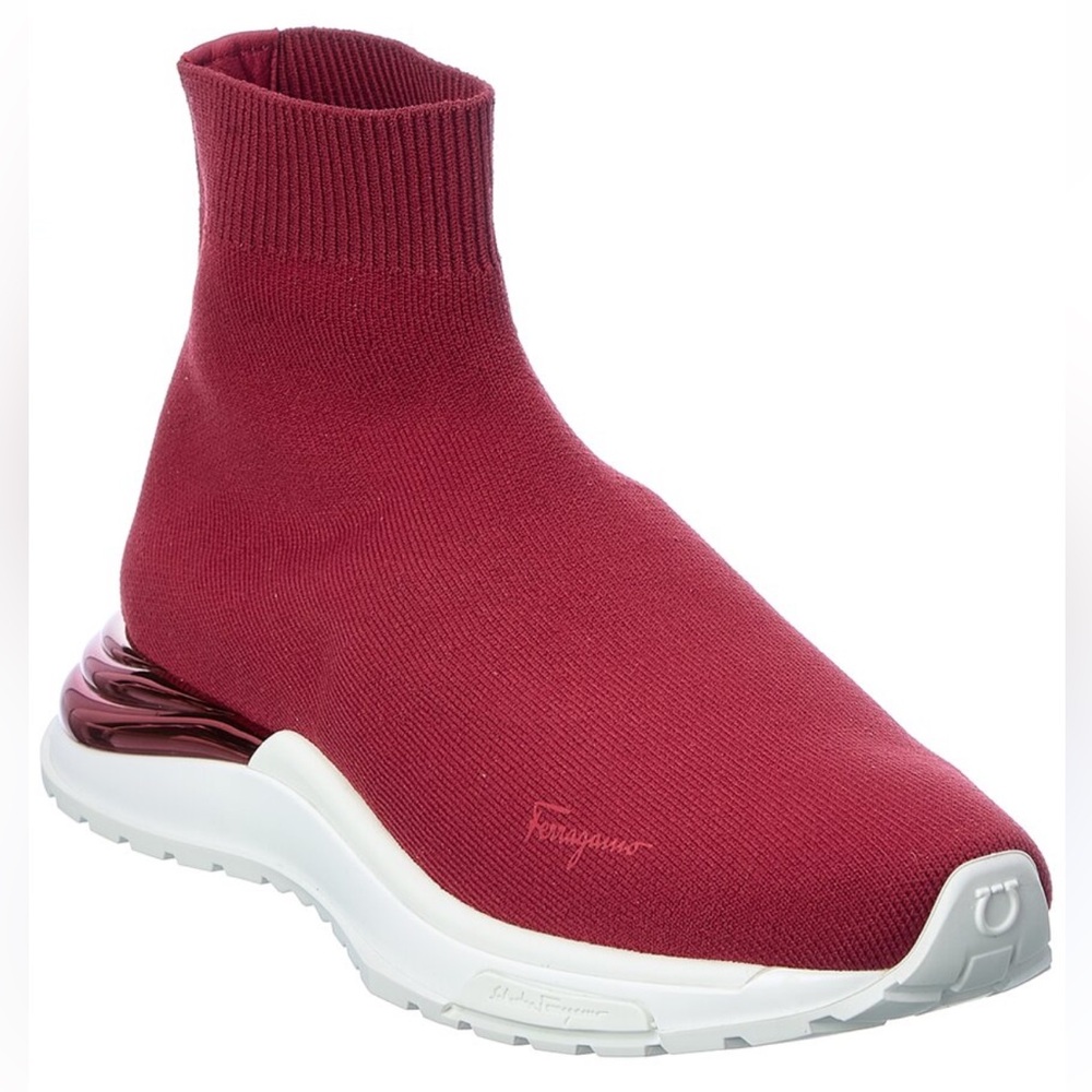 Salvatore Ferragamo ninette 8.5 Women's Red Sock Sneakers